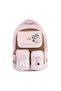Relaxion -1812 Set of 3 Children's Primary School Bag with Pen Holder and Lunch Bag Backpack Pink - 3