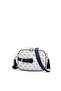 White - Navy Blue Monogram Women's Crossbody Bag Sp1256 - 4