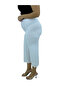 Plus Size Elastic Waist Lycra Tube Leg Embroidery Detailed Thin Viscose Women's Leggings - 7