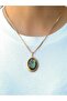 Natural Stone Labradorite Natural Stone Women's Oval Necklace Euk53Lbt - 3