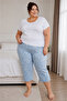Lycra Ring Viscose King Size Capri Pajama Bottoms 6021