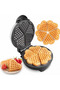 Sanford Electric 5-Heart Waffle Maker 1000W - Adjustable Temp Control & Non-Stick Easy Clean Plates