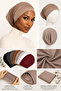 Flexible Lycra Combed Cotton Tube Hijab Cap - 3