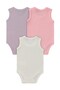Basic 3-Piece Set with Straps, 1-18 Months Snap Fastener Badi - Pink - 5