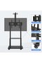 Mobile TV Cart for 60-100 inch LCD LED 4K Flat Curved TVs, 60 65 70 75 80 85 90 95 100inch, Heavy Duty Rolling TV Stand with Wheels, Max VESA 600x400 mm up to 220 lbs, Movable Floor Mount St - 5