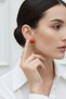 Red Yellow Colorful Sun Motif Bijouterie Earrings Women's Jewelry Accessory - 3