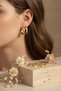 Yellow Color Medium Size Hoop Earrings Women's Stylish and Modern Daily Bijouterie Jewelry Accessory - 5