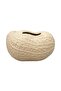 Cream Ceramic Peanut-Shaped Napkin Holder - 15×20 cm