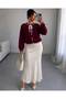 Women's Beard Knitwear Cardigan with Threaded Collar and Button Detail - 5