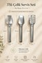 Marino 3-Piece Stainless Steel Serving Tongs Set 23 cm – Metal Tongs for Pasta, Salad, Grilling, Bread, and Open Buffet - 2