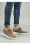 Camel Suede (White Sole) Lace-Up Men's Casual Shoes - 2