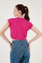 Crew Neck 100% Cotton Crop T Shirt T SHIRT5865587 - 5