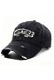 Ünise Washed Cotton Baseball Cap New York Embroidered Ripped Detail Vintage 4 Colors - 5