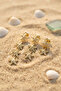Set of 3 Gold Color Starfish Model Earrings - Ebj260725W44412