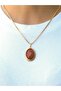Natural Stone Star Natural Stone Women's Oval Necklace Euk53Yldz - 3