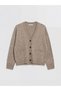 Lcw Everyday Brown V-Neck Women's Knitwear Cardigan - 4