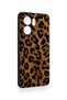 Oppo Reno 13F Compatible Dark Leopard Leather Pattern Silicone Case - 3