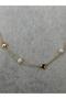 Women's Silver Color Pearl and Heart Detailed Elegant Chain Necklace Minimal Stylish Neck Chain - 2
