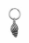 Unisex Silver Color Surgical Steel Dangle Sea Shell Figured Hoop Earring 1 Piece - 3