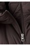 Kürk görünümlü kapüşonlu kapitone anorak - 7