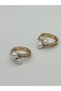 Elaris Curve Xuping Women's Steel Pearl Earrings Tarnish Resistant Rose Gold Color - 2