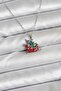 316L Steel Chain Silver Color Christmas Themed Women's Necklace with Sleigh and Pine Tree Figures