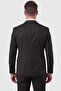 Black Slim Fit Lycra 3-Piece Suit Jacket Vest Trousers Modern Stylish Design 2601798 - 5