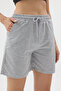 Women's High Waist Combed Cotton Bermuda Shorts