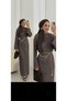 Women's Lined Transparent Knitted Long Dress
