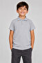 Unisex Girls Boys Polo Collar Buttoned Short Sleeve Cotton Basic T-Shirt Daily School Comfortable Cut T-Shirt - 3