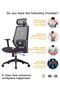 Ergonomic Office Chair | High Density Mould Sponge & Adjustable Headrest - 8