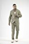 Slim Fit Men's Cotton Linen Top and Bottom Set