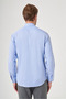 Blue Buttoned Collar Oxford Slim Fit Cotton Shirt 1004265124 - 5