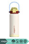 750ml New Collection Solid Color Stainless Steel Thermos With/Without Straw and Handle, Non-Slip Base