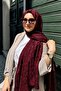Elegant Line Shawl - Burgundy - 2