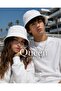 Unisex Solid Color White Bucket Hat Fisherman Cap Summer Sun Protection - 2