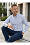 Men's 100% Cotton Striped Long Sleeve Button-Down Collar Shirt - 2