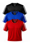 3-Piece Sleeve Stripe Quick Dry Breathable Fabric Sports T-Shirt