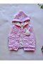 Baby Girl Hooded Vest and Rabbit Set 100% Cotton - 3
