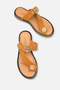 İvana Women's Flip-Flops with Genuine Leather Accessories - Tan Suede - 3