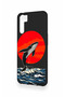 Oppo A91 Compatible Red Sun Whale Pattern Silicone Case - 3