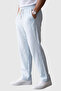 Ice Blue 97% Cotton Muslin Fabric Comfortable Fit Breathable Summer Men's Trousers 2600260 - 3