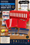 Lawyer Office Series Mega Red Archive Set |   10 Pack Pouch Folders + 200 Ring Binders + 25 Wide Folders + Secretary Folder + Pen Set + Sticky Note Paper