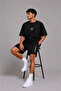Beautifully Printed Loose and Comfortable Black T-Shirt and Shorts Set. - 3
