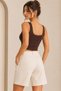 Women's Lace Detailed & Ribbed 2-Piece Crop Tank Tops - Cotton Stretch Fabric - 7