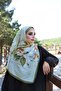 Peony Aqua Soft Shawl Khaki
