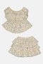 Kids Girl 2 Pcs Floral Print Top And Skort Set, Multicolor - 3