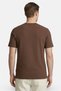 Men Crew Neck Short Sleeve Textured T-Shirt, Brown - 4