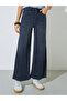 Charcoal Super Stretch Twill Cotton Wide Leg Jeans - 2