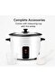 Electric Rice Cooker 2.8L 700W with Non-Stick Inner Pot, Stainless Steel Lid, One-Touch Cooking, Automatic Keep Warm, Multi-Function Rice, Soup, Porridge & Steamer - 8